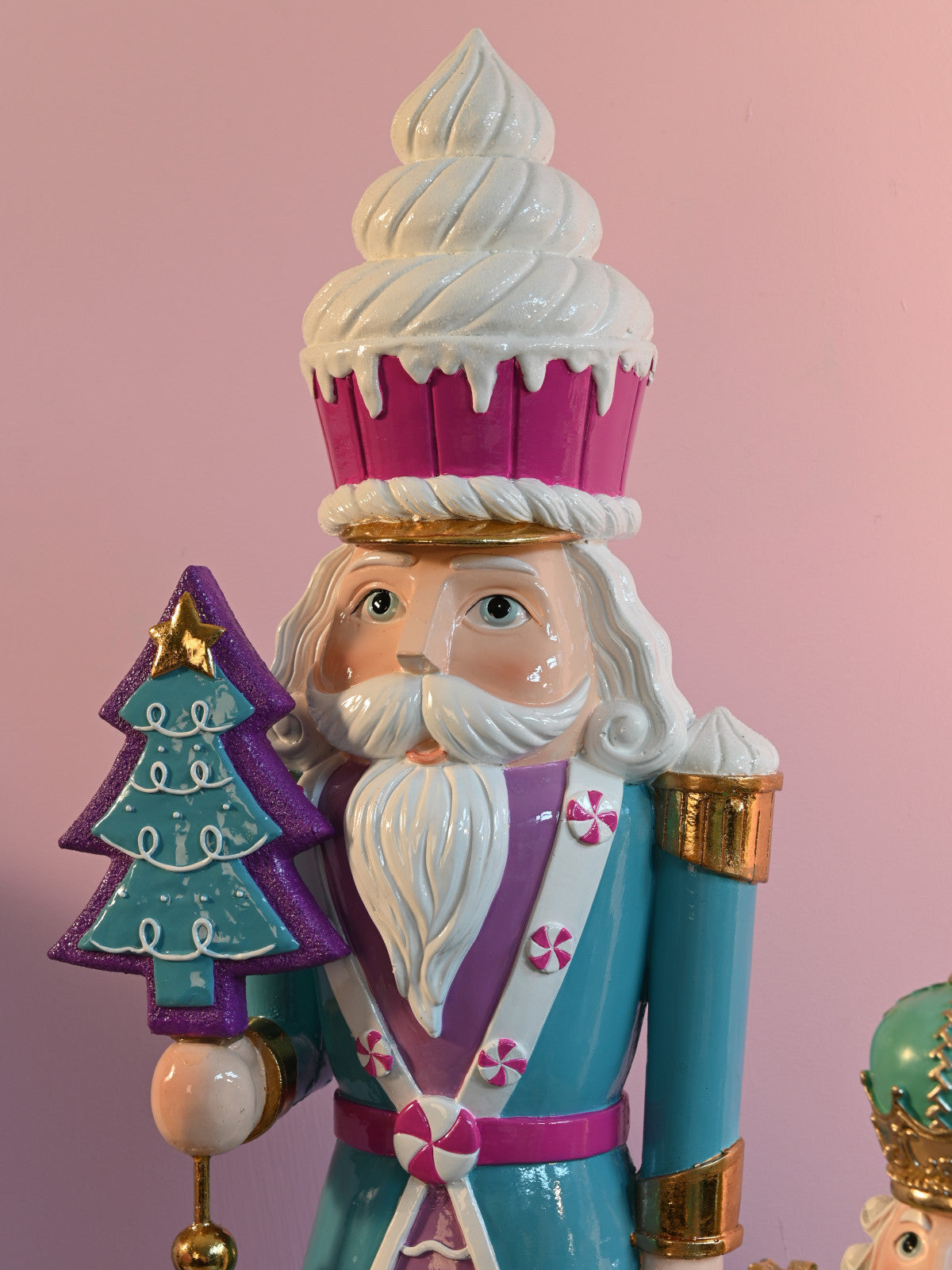 Elaborately Decorated Nutcracker Holding Christmas Tree Elaborately Decorated Nutcracker Holding Christmas Tree — Nutcracker Christmas Tree