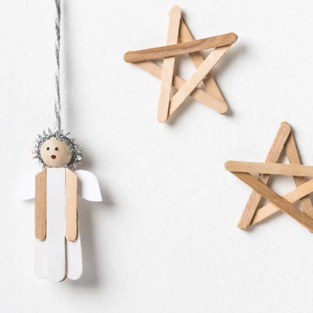 Popsicle Stick Angel Ornament — Christmas Crafts for Kids