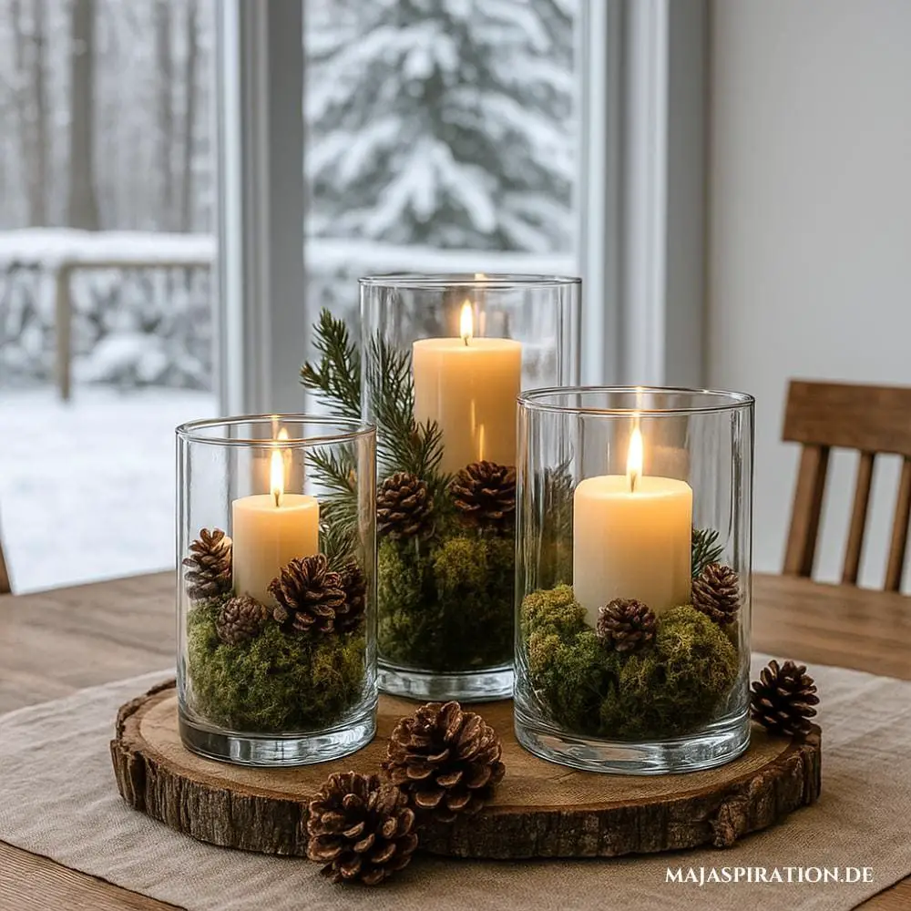 Illuminate with Rustic Candle Lantern Centerpieces Illuminate with Rustic Candle Lantern Centerpieces — Winter Home Decor