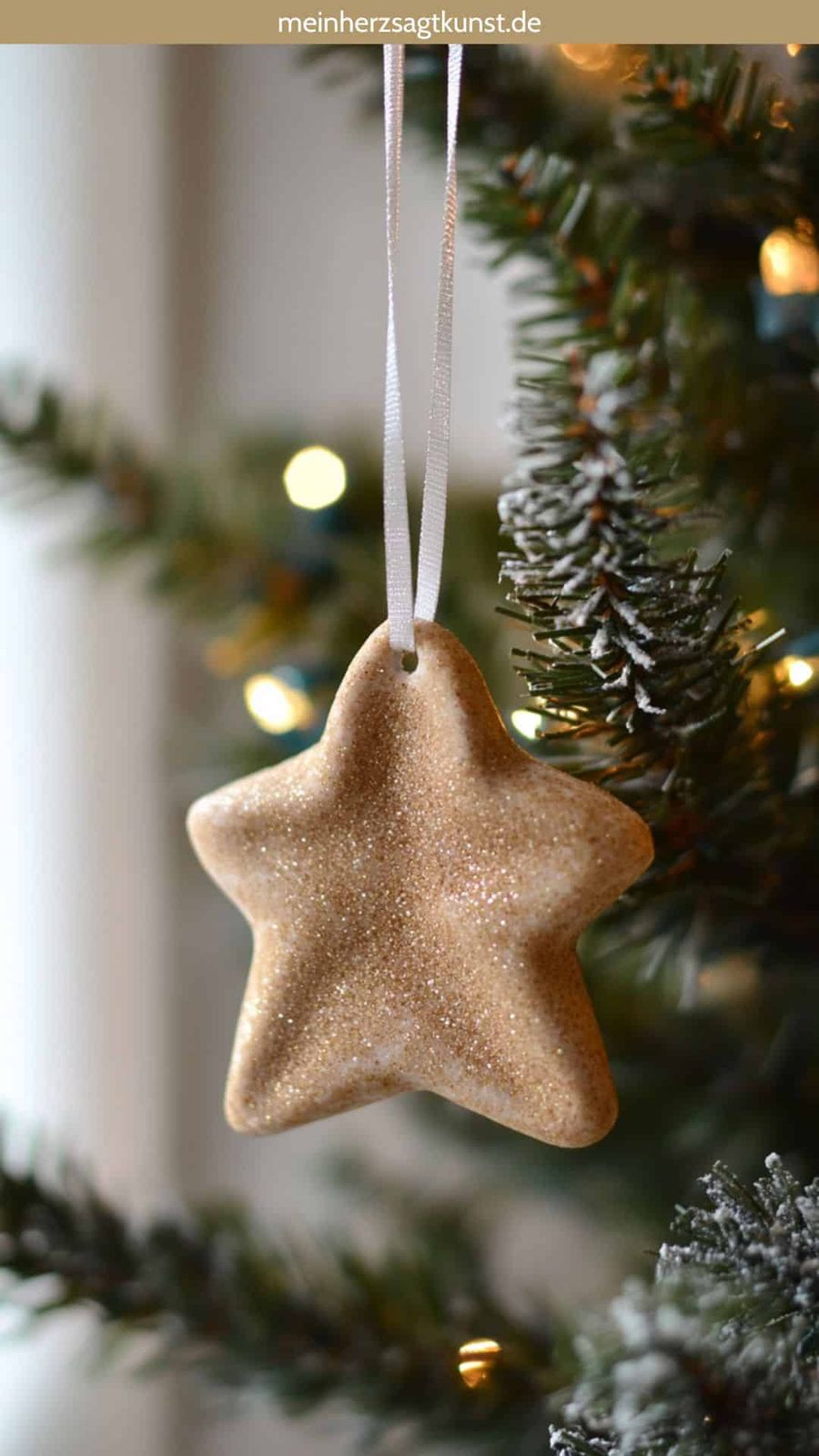 Glittery Gold Salt Dough Star for a Festive Tree Glittery Gold Salt Dough Star for a Festive Tree — Salt Dough Ornaments