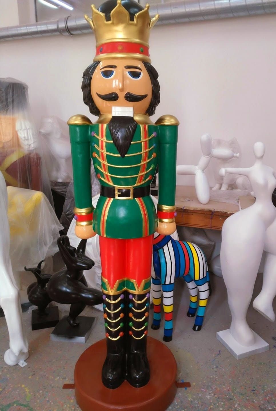 Very Large Traditional Nutcracker in a Workshop Setting — Nutcracker Display