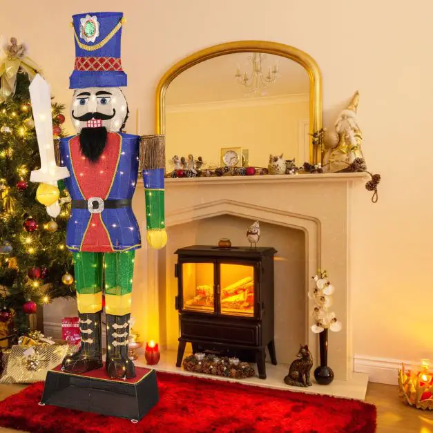 Impressively Large Illuminated Nutcracker with Sword Impressively Large Illuminated Nutcracker with Sword — Nutcracker Christmas Tree