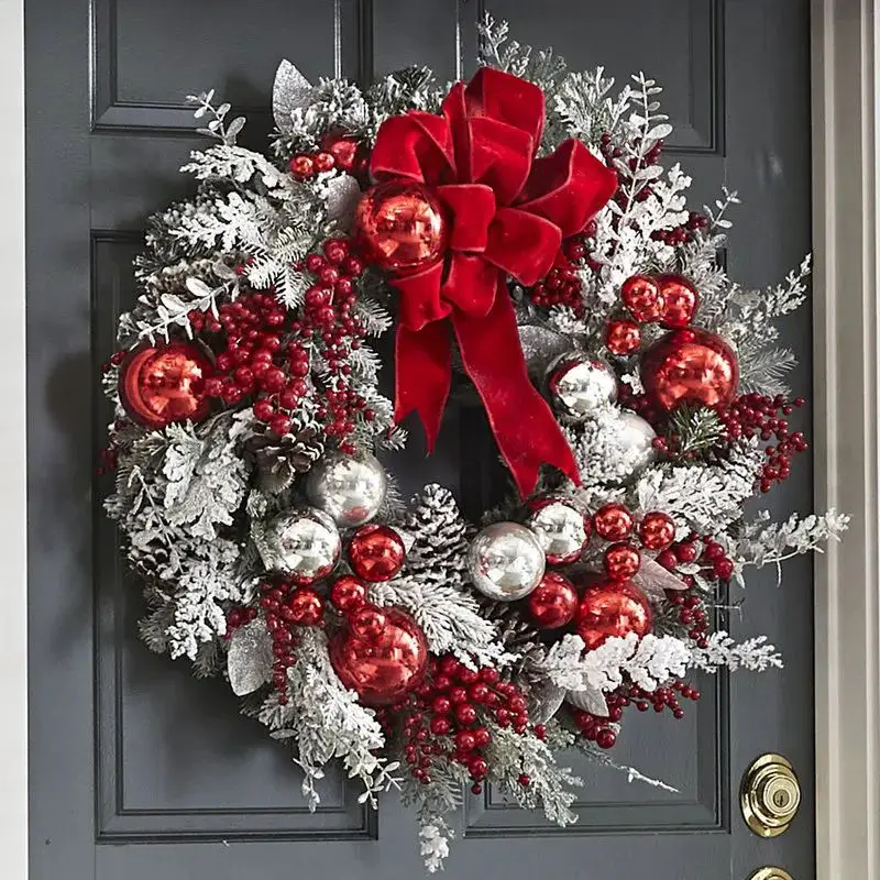 Festliche Weihnachtskränze Für Haustür, Dekorative... Von 11,44 € | DHgate