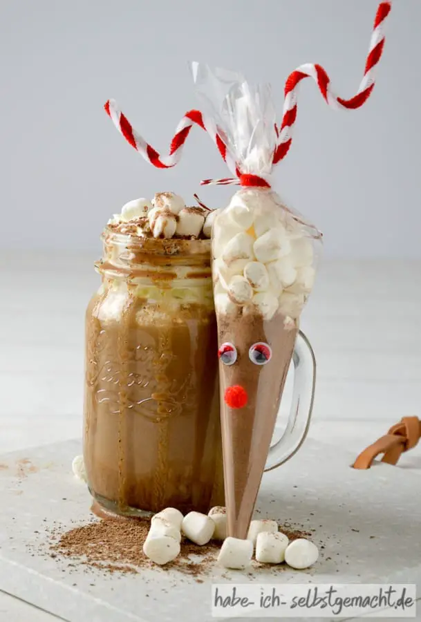 Whimsical DIY Hot Cocoa Reindeer Cone — Christmas Hot Cocoa Bar