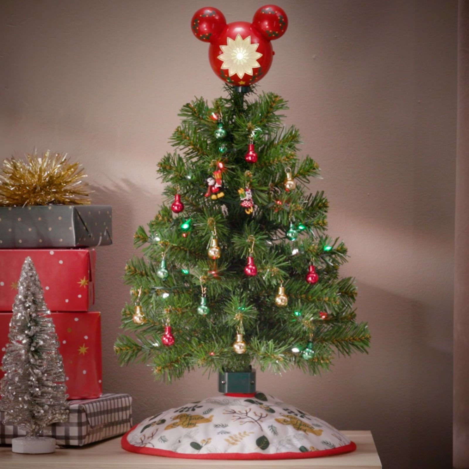 Miniature Disney Christmas Tree Display