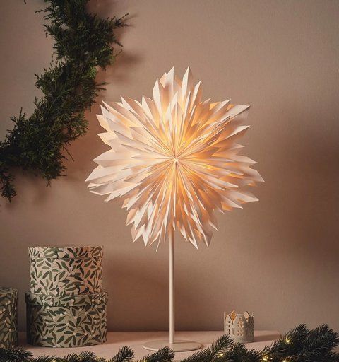 Minimalist Scandinavian Paper Star Lantern — Winter Decor After Christmas