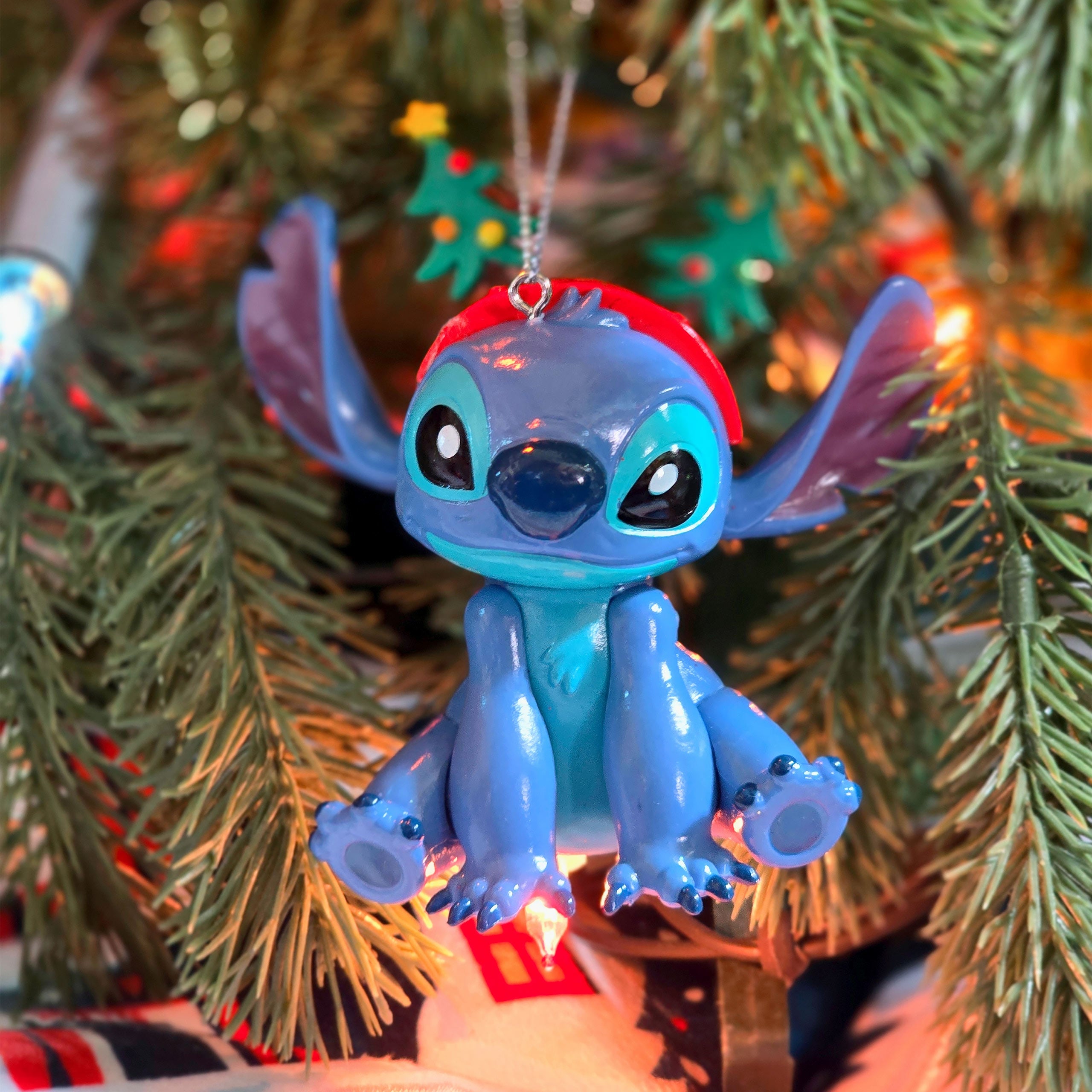 Character-Themed Stitch Christmas Ornament on Tinsel Tree Character-Themed Stitch Christmas Ornament on Tinsel Tree — Dollar Tree Christmas Decor