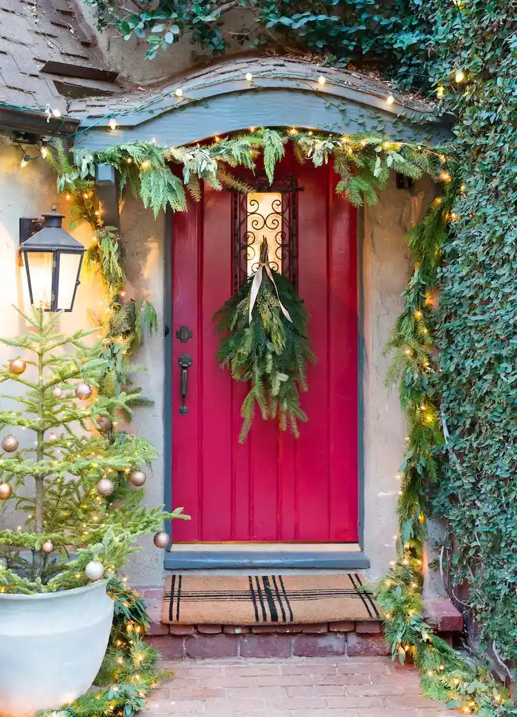 Rustic Visual Idea — Christmas Entryway Decor