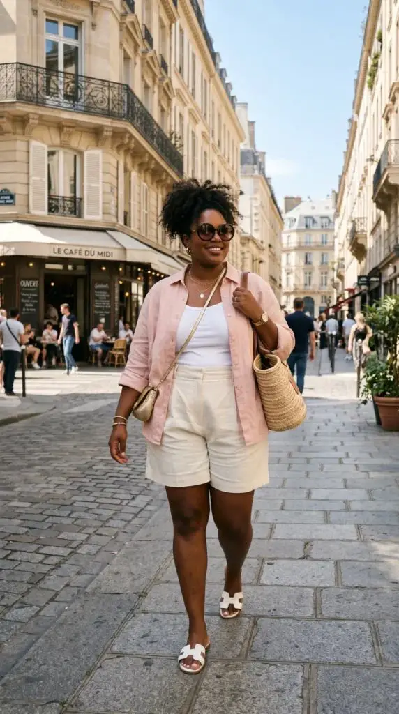 Oversized Linen Shirt for Relaxed Vacation Style Oversized Linen Shirt for Relaxed Vacation Style — Plus Size Outfits 2027