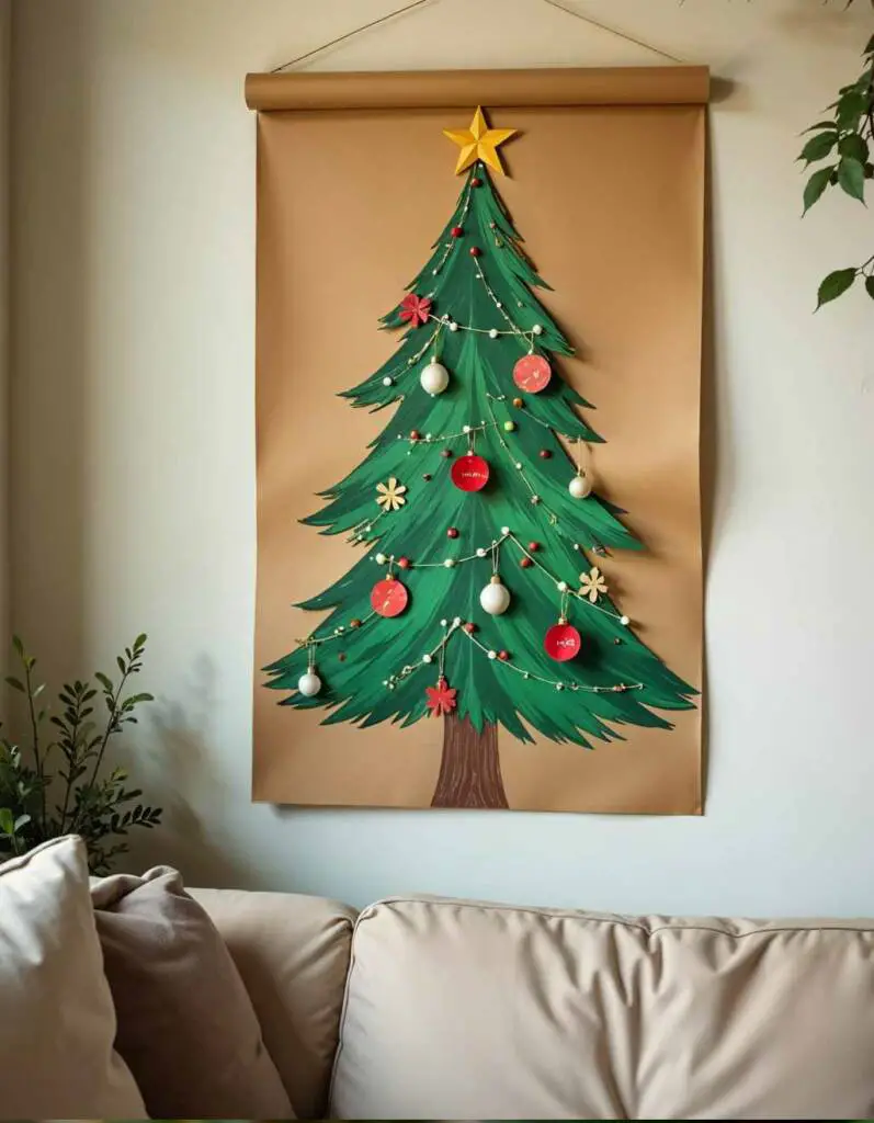 Large Scale Paper Christmas Tree Wall Hanging — Christmas Crafts for Kids
