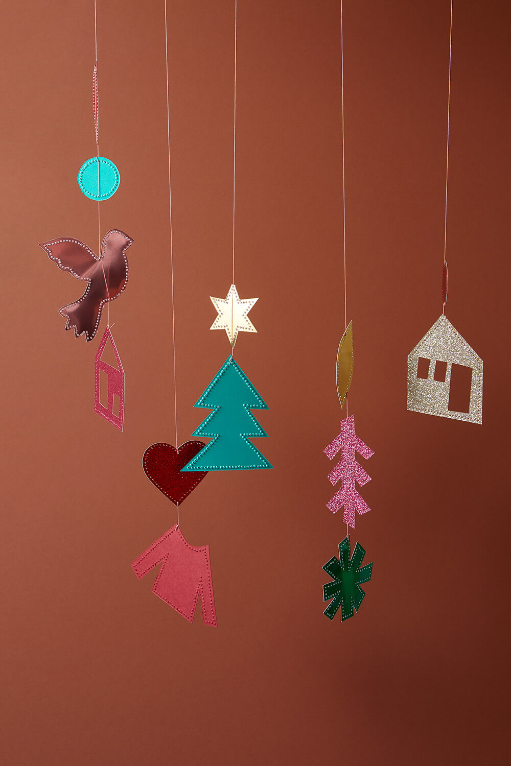 Felt Christmas Shapes Mobile — Christmas Crafts for Kids