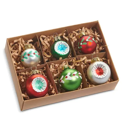 Holly Berry Motif Ornaments in a Box Holly Berry Motif Ornaments in a Box — Vintage Christmas Ornaments