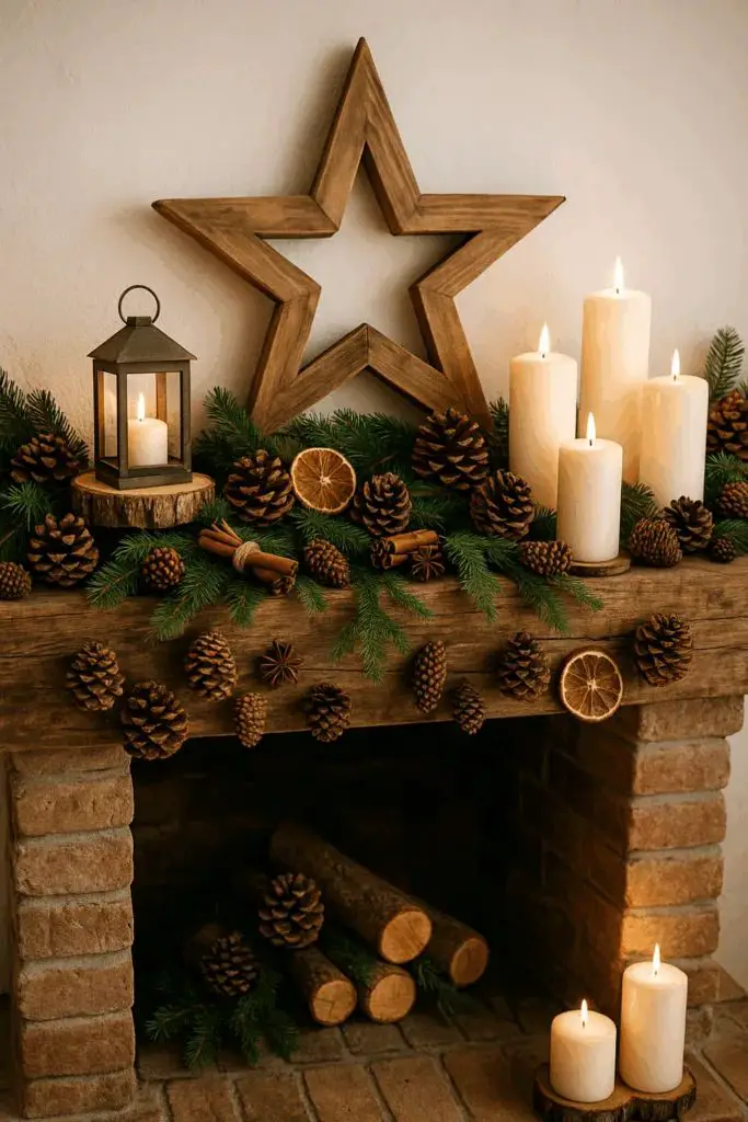 Rustic Christmas Mantel Palette Rustic Christmas Mantel Palette — Christmas Mantel Decor