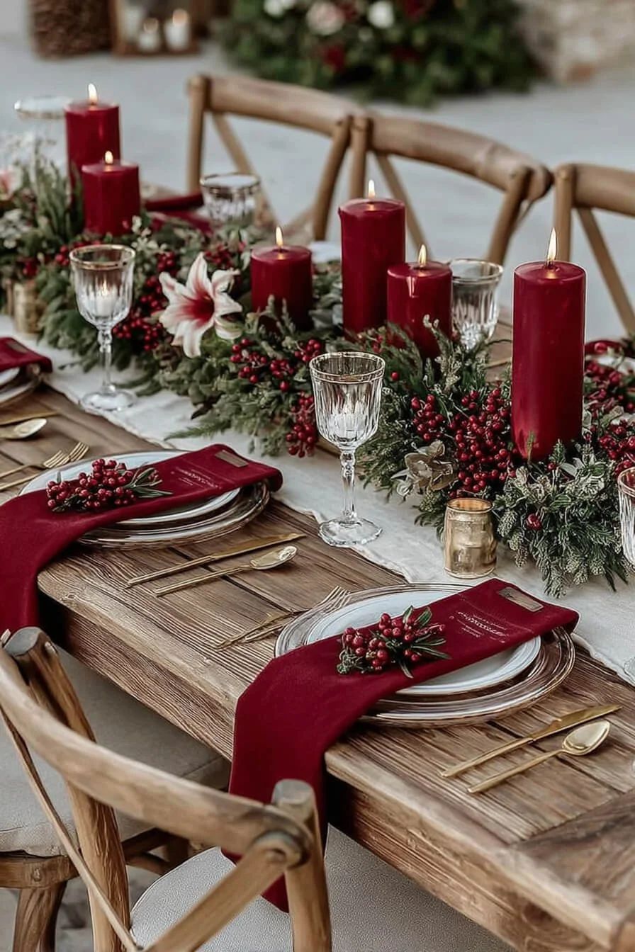 Weihnachten in Rot: moderne Tischdeko & festliche Inspiration