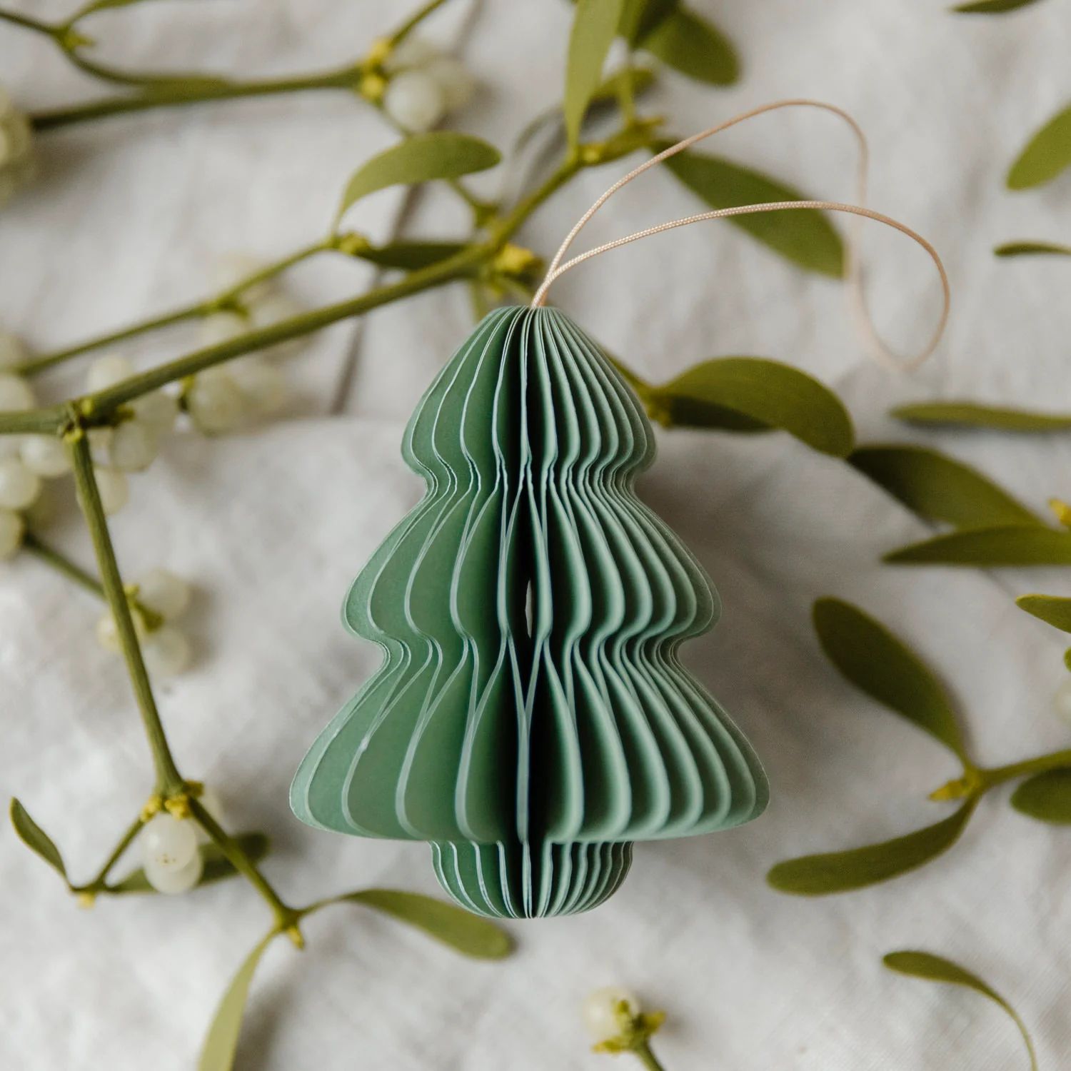 Accordion-Folded Paper Tree Ornament Accordion-Folded Paper Tree Ornament — Small Christmas Tree Decor