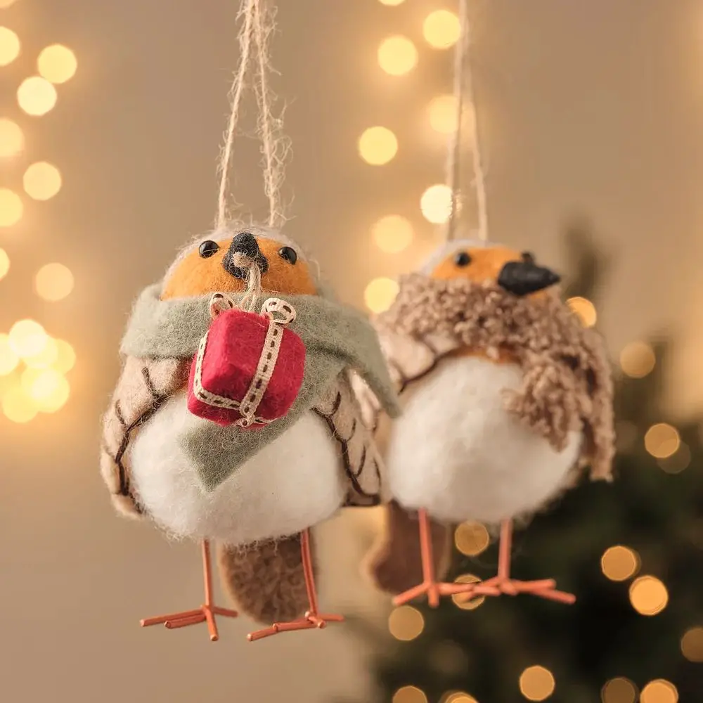 Charming Felt Robin Ornaments Charming Felt Robin Ornaments — Small Christmas Tree Decor