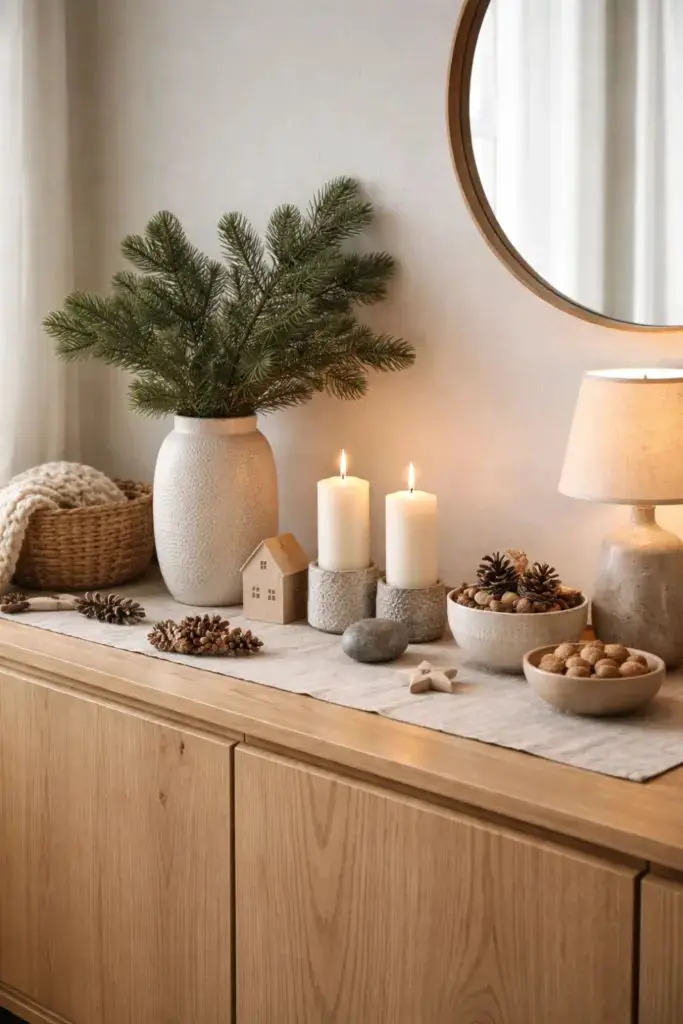 Hygge Sideboard Vignette with Seasonal Decor Hygge Sideboard Vignette with Seasonal Decor — Hygge Home Decor